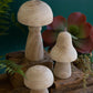 Set Of Three Natural Wooden Mushrooms By Kalalou | Sculptures | Modishstore - 2