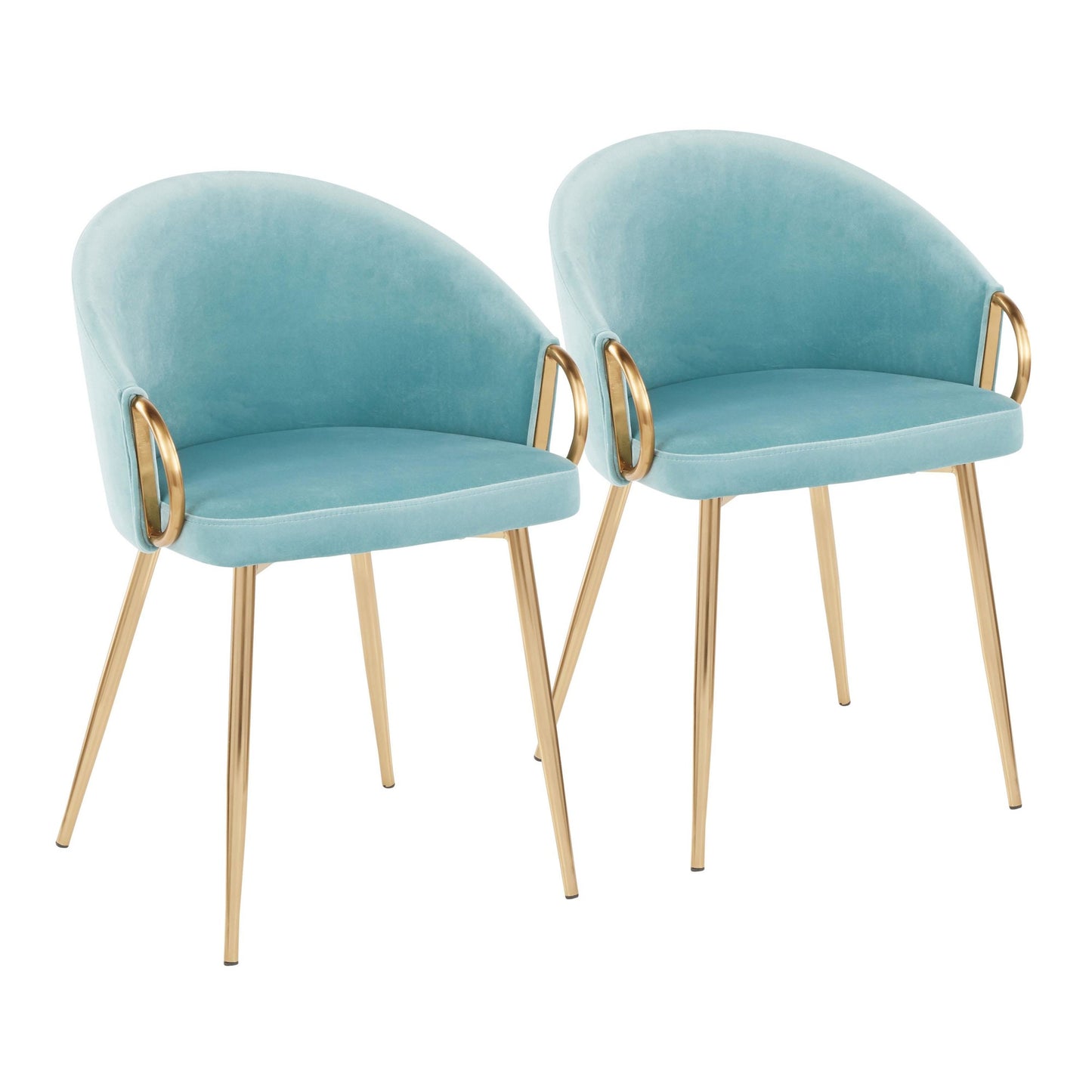 Claire Chair - Set of 2 Blue By LumiSource | Dining Chairs | Modishstore - 3