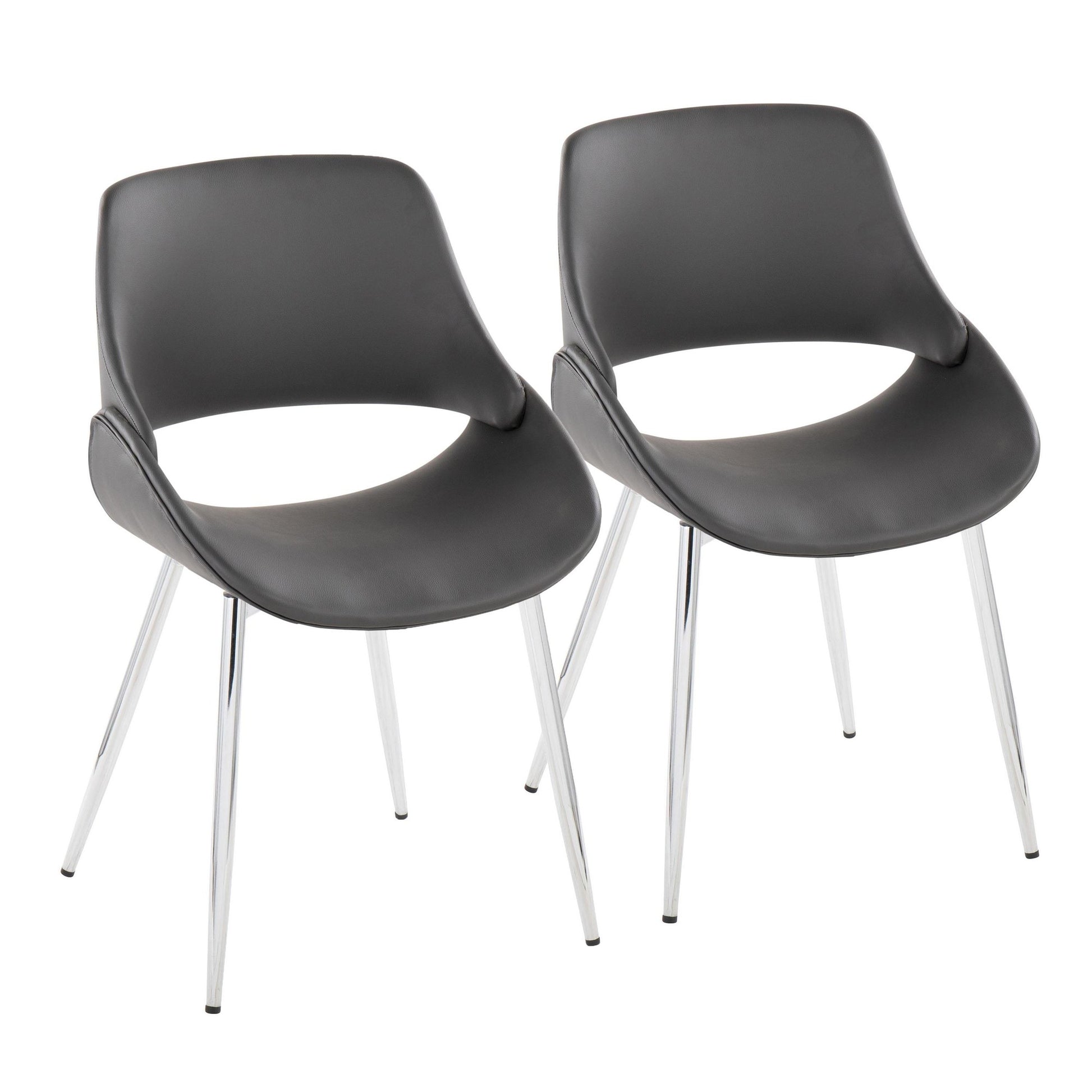 Fabrico Chair - Set of 2 Black By LumiSource | Dining Chairs | Modishstore - 23