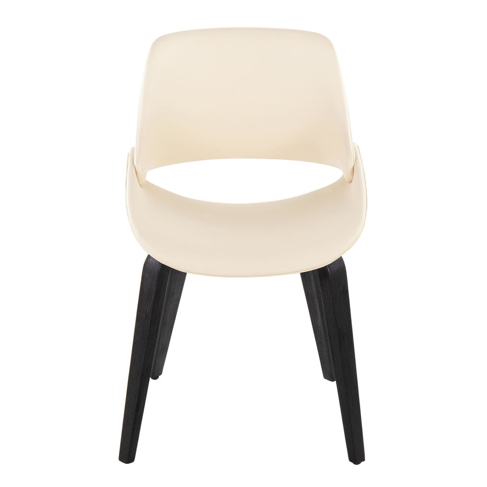 Fabrico Mid-Century Modern Accent/Dining Chair in Black Wood and Camel Faux Leather By LumiSource - Set of 2 | Dining Chairs | Modishstore - 10