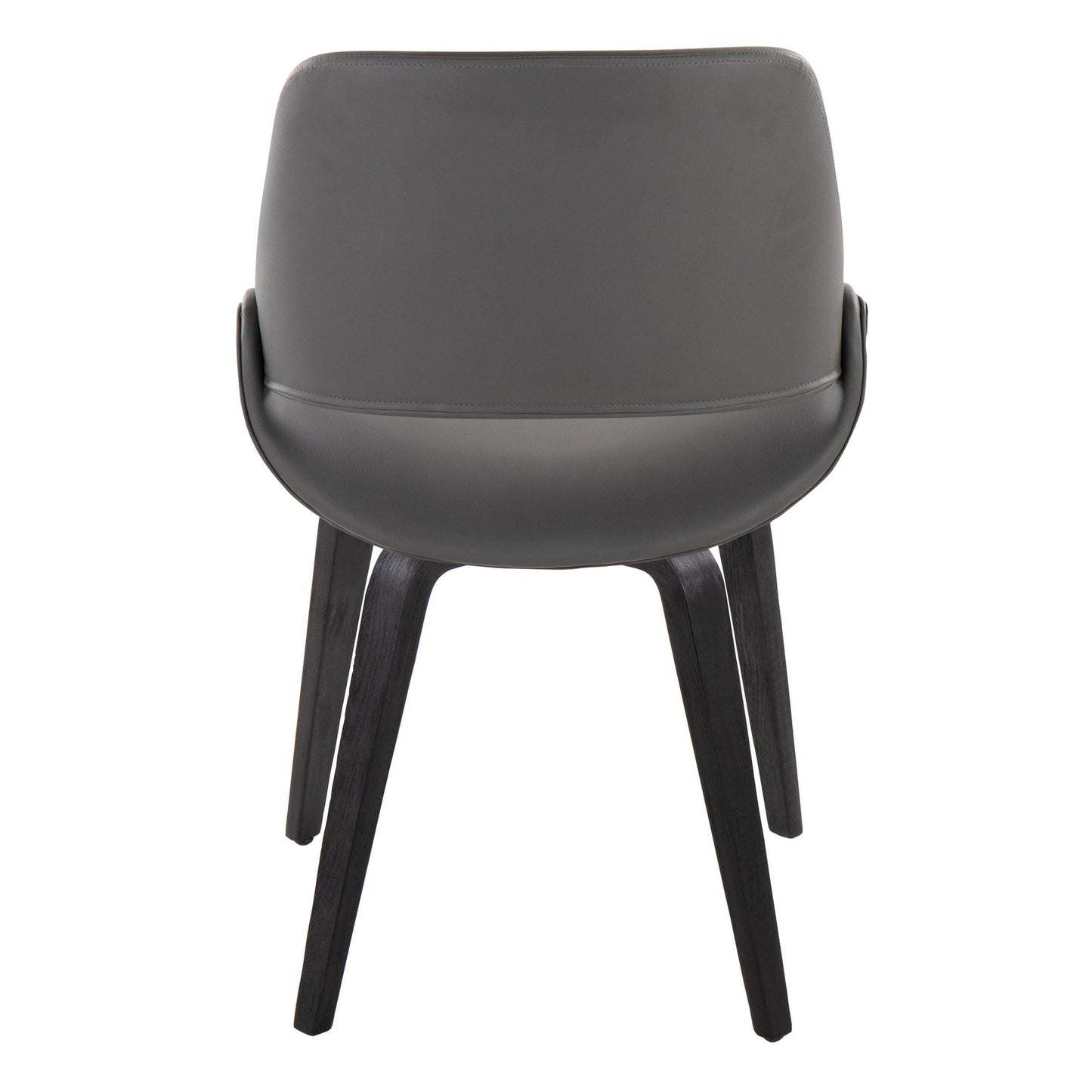 Fabrico Mid-Century Modern Accent/Dining Chair in Black Wood and Camel Faux Leather By LumiSource - Set of 2 | Dining Chairs | Modishstore - 24