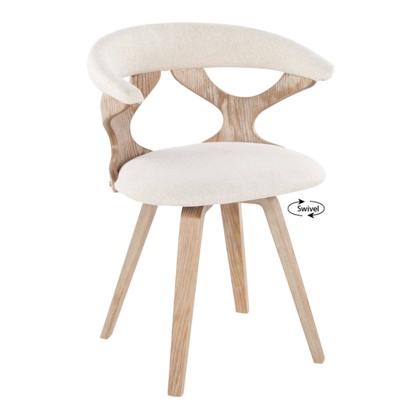 Gardenia Chair Cream By LumiSource | Dining Chairs | Modishstore - 2