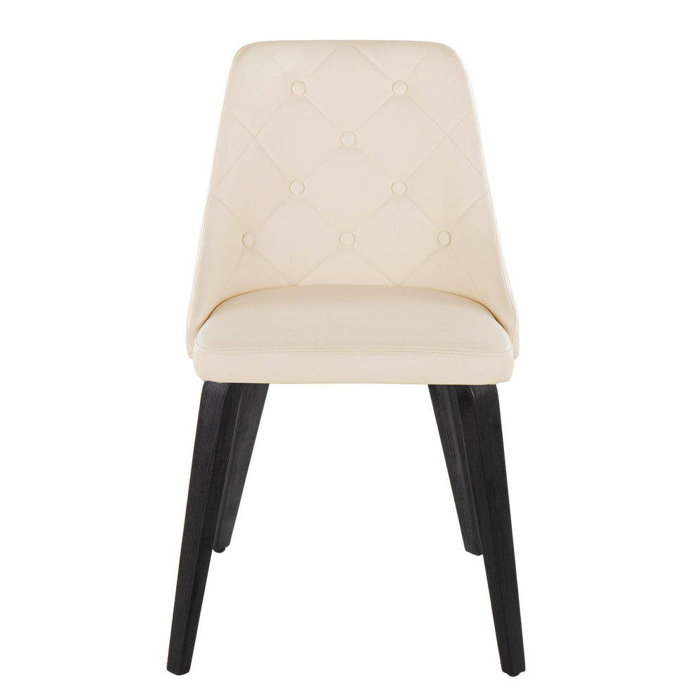Giovanni Chair - Set of 2 Black Cream By LumiSource | Dining Chairs | Modishstore - 7