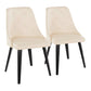 Giovanni Chair - Set of 2 Black Cream By LumiSource | Dining Chairs | Modishstore - 2