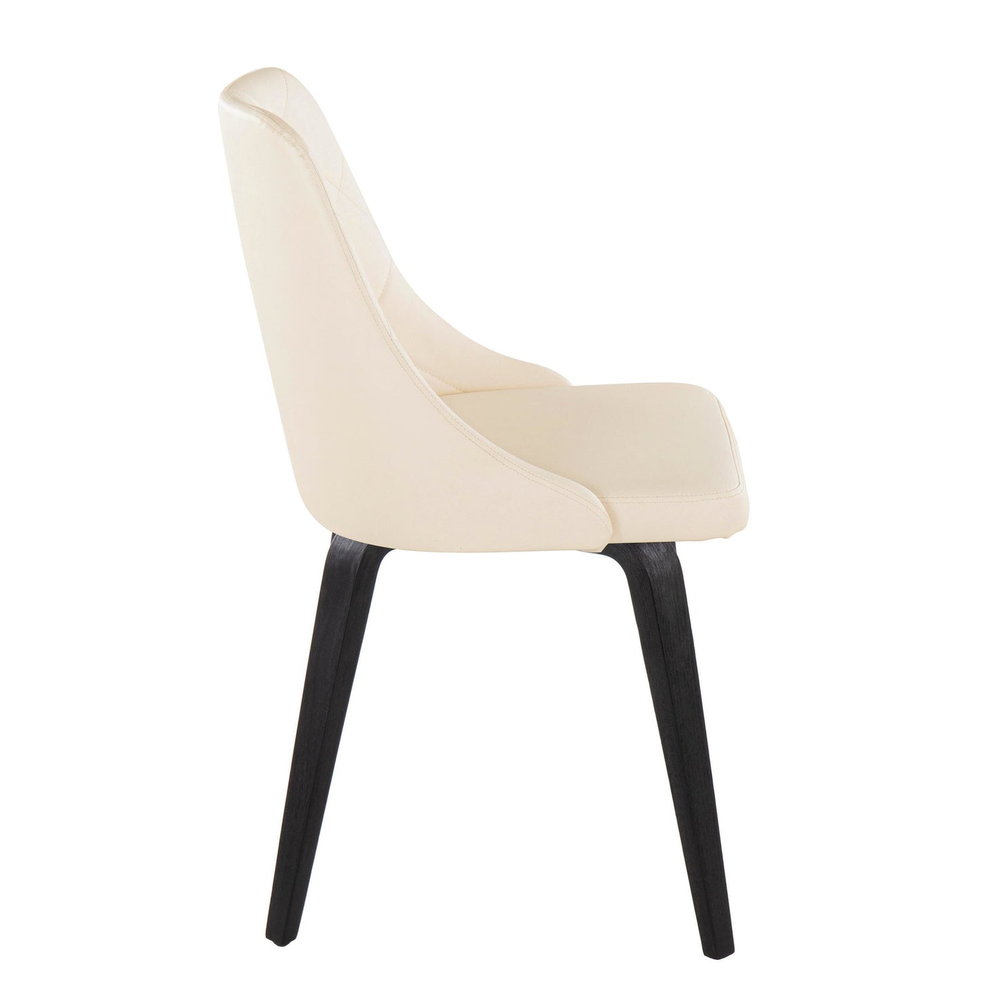 Giovanni Chair - Set of 2 Black Cream By LumiSource | Dining Chairs | Modishstore - 4