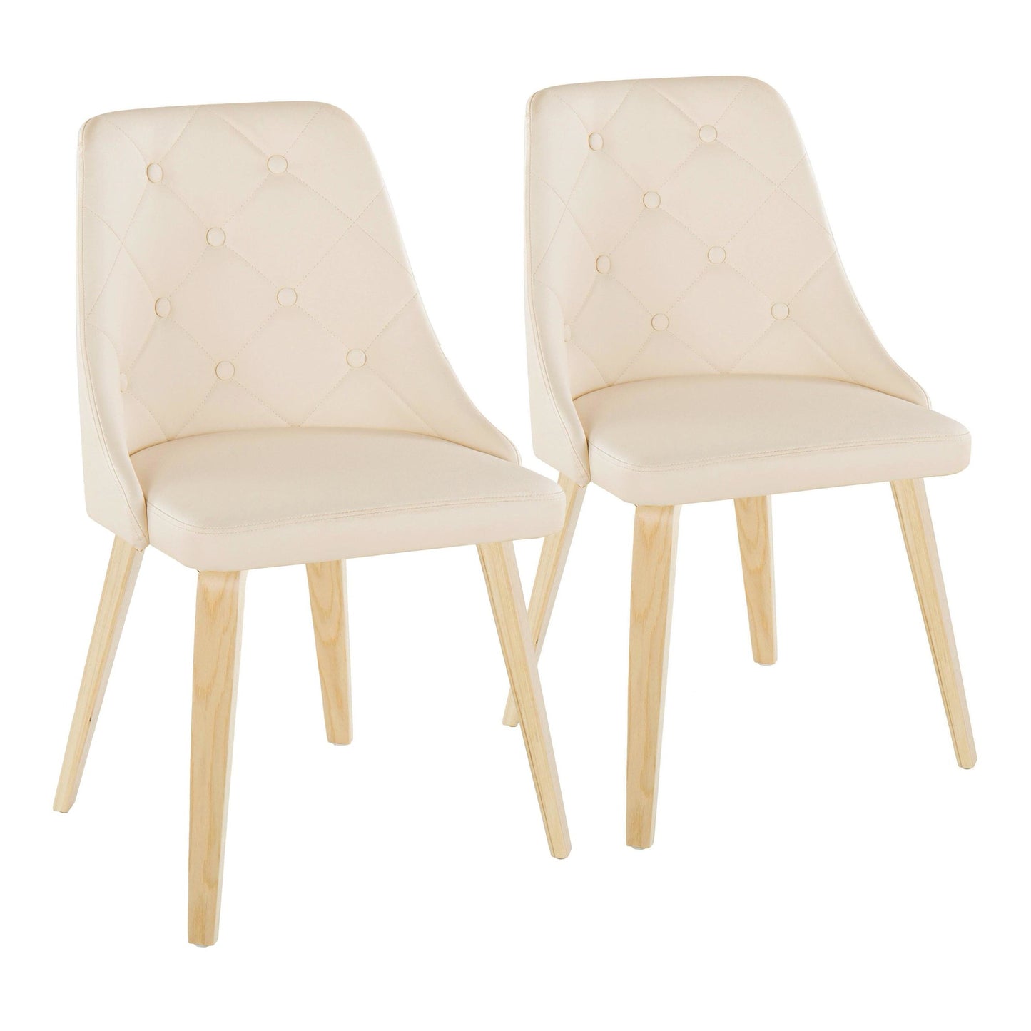 Giovanni Chair - Set of 2 Black Cream By LumiSource | Dining Chairs | Modishstore - 9