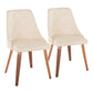 Giovanni Chair - Set of 2 Black Cream By LumiSource | Dining Chairs | Modishstore - 16