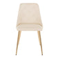 Giovanni Chair - Set of 2 Gold Metal, Cream PU By LumiSource | Dining Chairs | Modishstore - 7