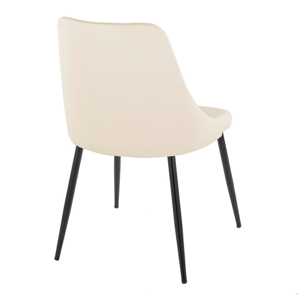Giovanni Chair - Set of 2 Gold Metal, Cream PU By LumiSource | Dining Chairs | Modishstore - 13