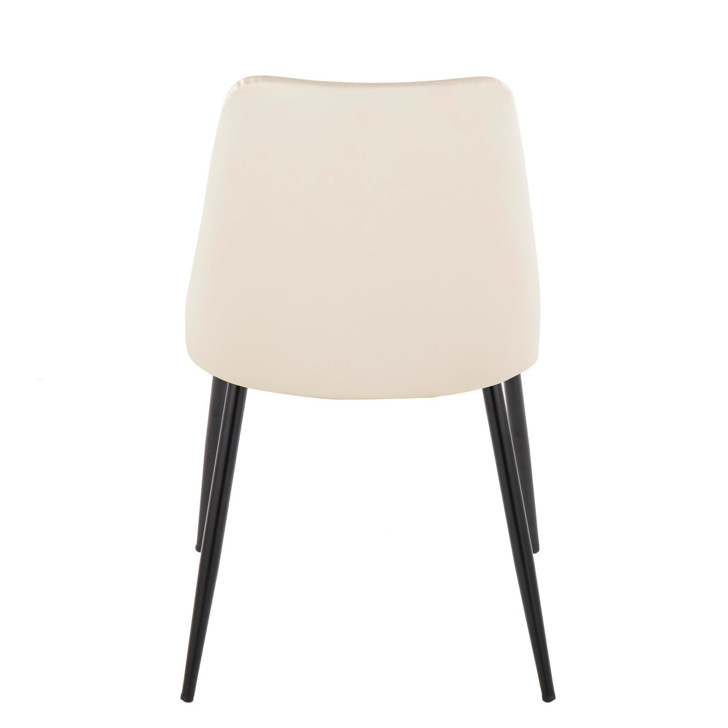 Giovanni Chair - Set of 2 Gold Metal, Cream PU By LumiSource | Dining Chairs | Modishstore - 14