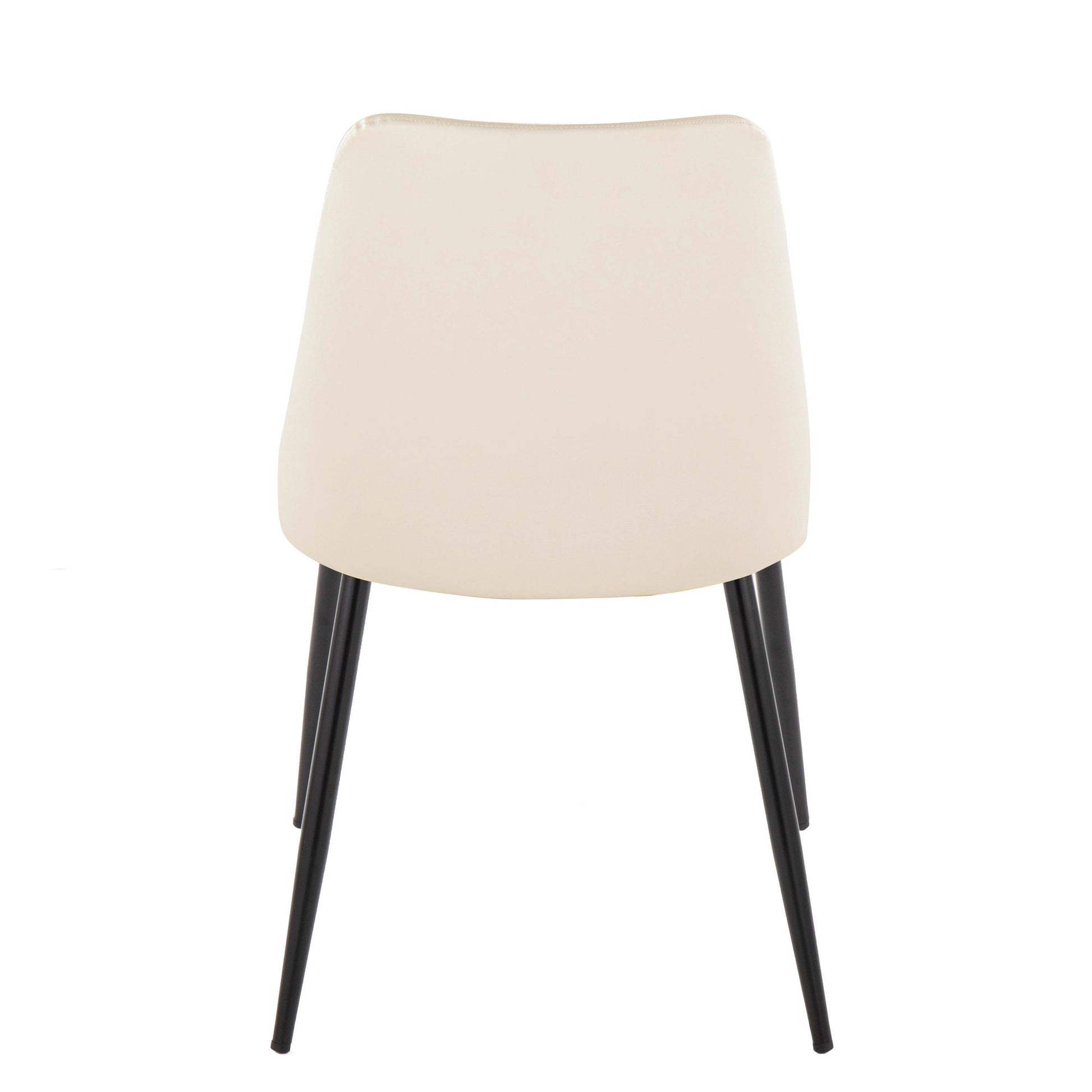 Giovanni Chair - Set of 2 Gold Metal, Cream PU By LumiSource | Dining Chairs | Modishstore - 14