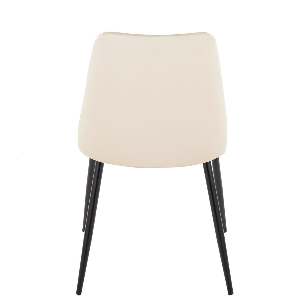 Giovanni Chair - Set of 2 Gold Metal, Cream PU By LumiSource | Dining Chairs | Modishstore - 14