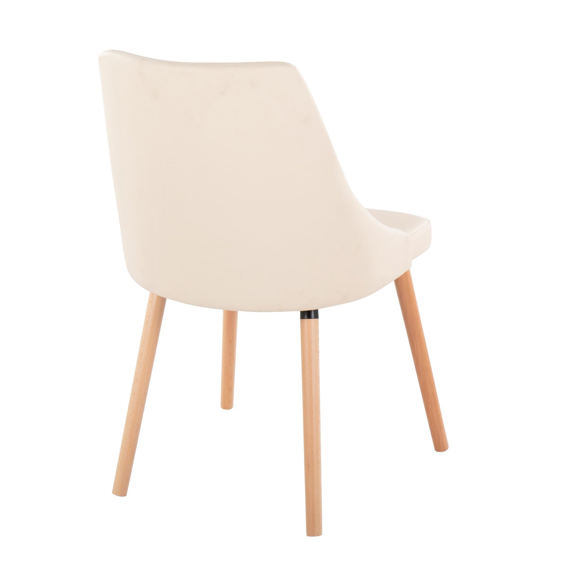 Giovanni Chair - Set of 2 Chrome Metal, Cream PU By LumiSource | Dining Chairs | Modishstore - 11