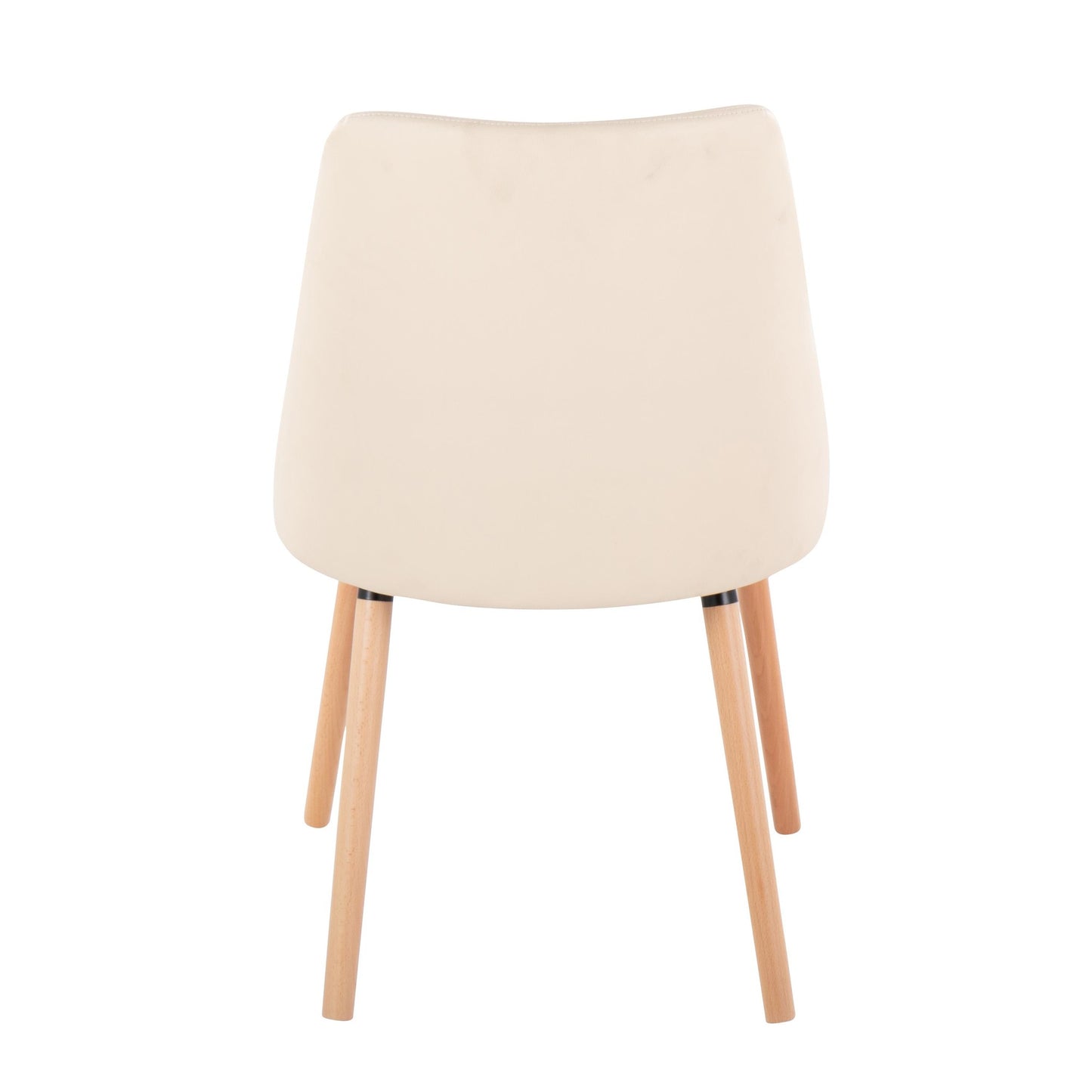 Giovanni Chair - Set of 2 Chrome Metal, Cream PU By LumiSource | Dining Chairs | Modishstore - 12