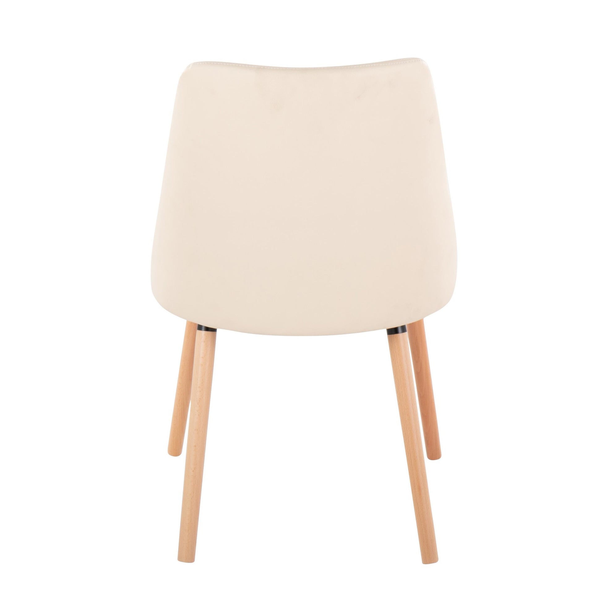 Giovanni Chair - Set of 2 Chrome Metal, Cream PU By LumiSource | Dining Chairs | Modishstore - 12