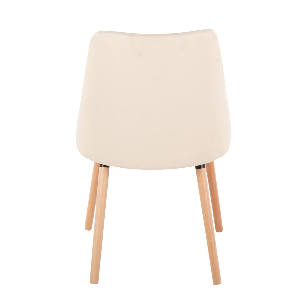 Giovanni Chair - Set of 2 Chrome Metal, Cream PU By LumiSource | Dining Chairs | Modishstore - 12