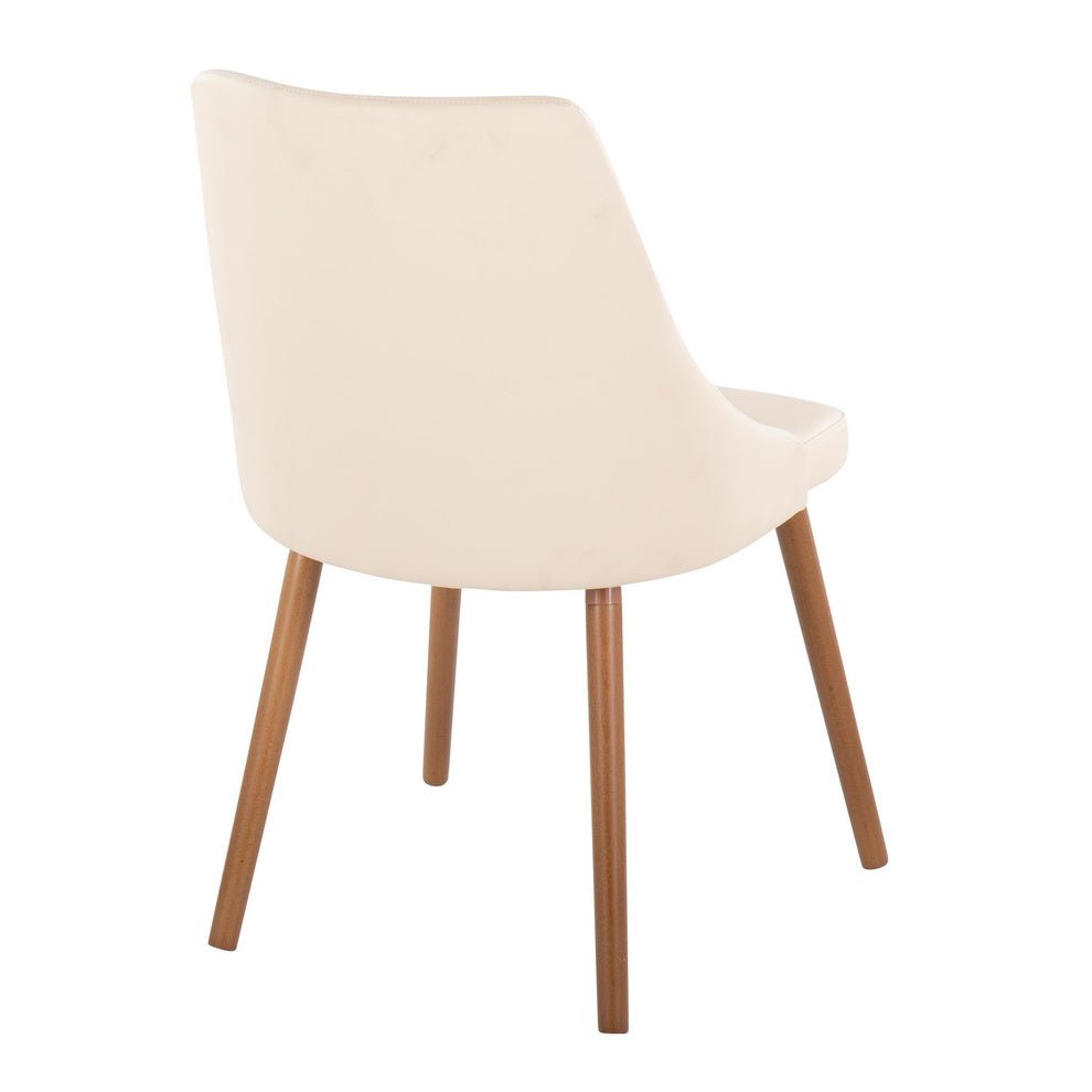 Giovanni Chair - Set of 2 Chrome Metal, Cream PU By LumiSource | Dining Chairs | Modishstore - 19