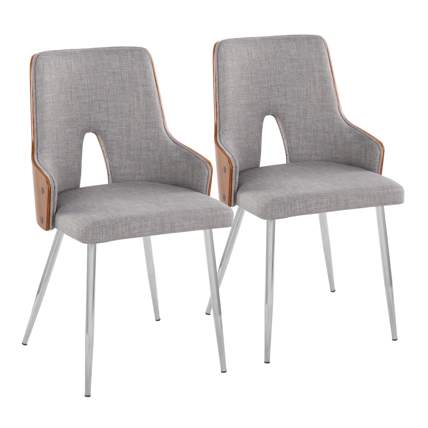 Stella Chair - Set of 2 Gray By LumiSource | Dining Chairs | Modishstore - 2