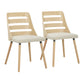 Trevi Chair - Set of 2 Cream By LumiSource | Dining Chairs | Modishstore