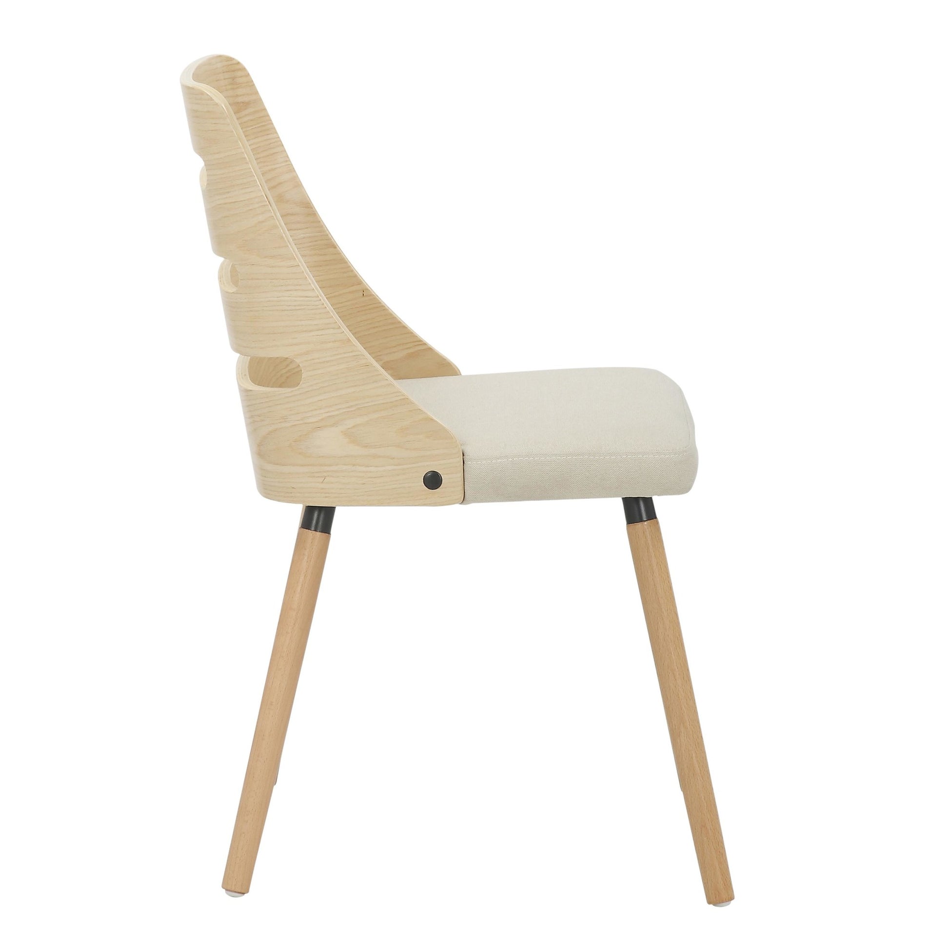 Trevi Chair - Set of 2 Cream By LumiSource | Dining Chairs | Modishstore - 3