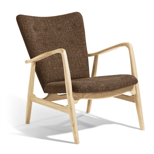 Aeon Furniture Addison Lounge Chair - Natural Ash & Brown Fabric | Lounge Chairs |Modishstore