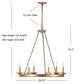 Safavieh Joris 6Lt Chandelier - Gold Painted | Chandeliers | Modishstore - 2