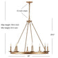 Safavieh Fauna 8Lt Chandelier - Gold Painted | Chandeliers | Modishstore - 3