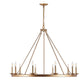 Safavieh Telta 10Lt Chandelier - Gold Painted | Chandeliers | Modishstore - 2