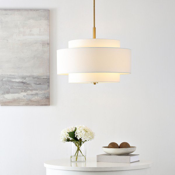 Safavieh Cambrie Chandelier - Brass Gold | Chandeliers | Modishstore