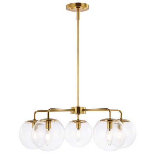 Safavieh Negara Chandelier - Satin Brass | Chandeliers | Modishstore - 2