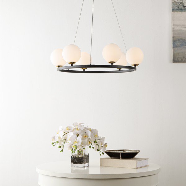 Safavieh Pomona Chandelier - Matte Black | Chandeliers | Modishstore
