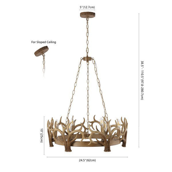 Safavieh Duriel Chandelier - Antique White | Chandeliers | Modishstore - 3