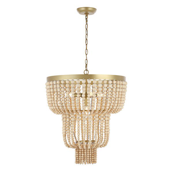 Safavieh Aleynne Chandelier - Brass Painted | Chandeliers | Modishstore - 2