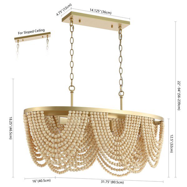 Safavieh Alluri Chandelier - Gold | Chandeliers | Modishstore - 3