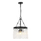 Safavieh Thryssa, 3 Light, 15 Inch, Black/Clear, Iron/Glass Chandelier - Black | Chandeliers | Modishstore - 2