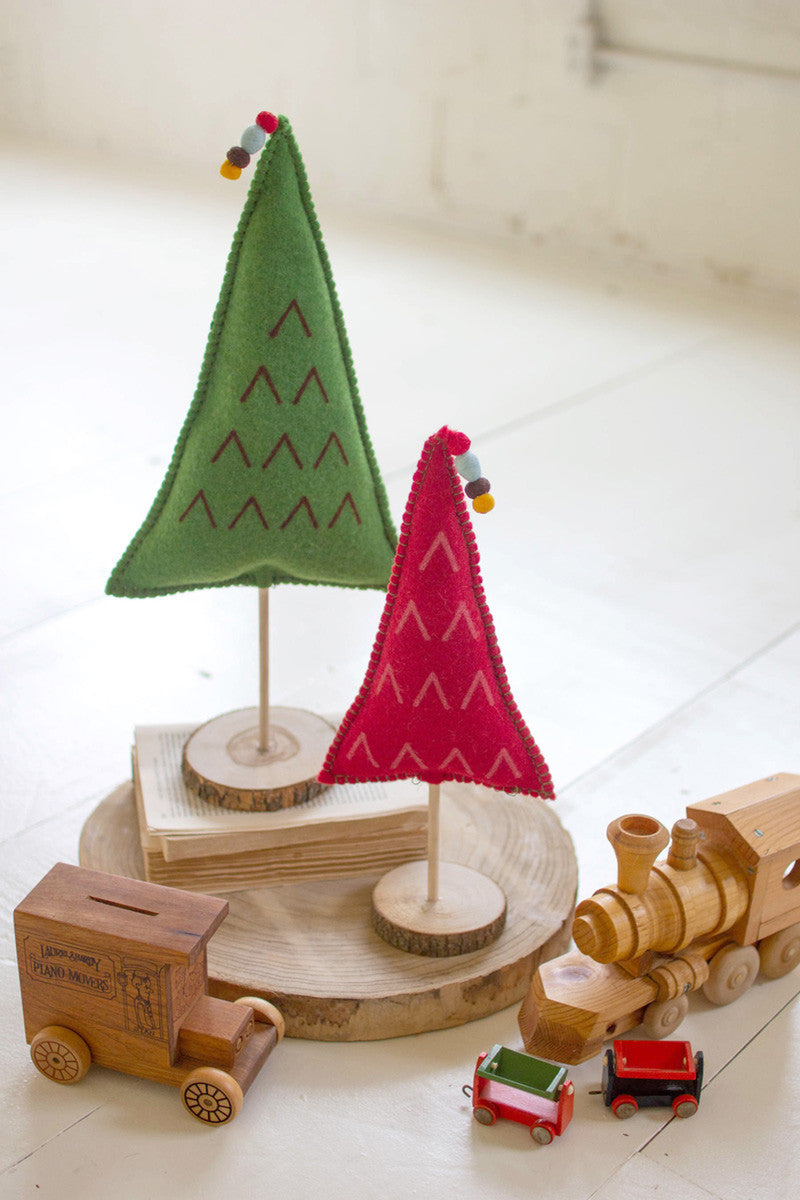 Felt Christmas Trees Set Of 2 By Kalalou | Christmas Trees | Modishstore