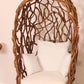 Canopy Upholstered Garden Chair- Natural  Driftwood- with Pillows-by Artisan Living | Outdoor Chairs | Modishstore