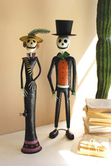 Painted Metal Halloween Day Of The Dead Couple Set Of 2 By Kalalou