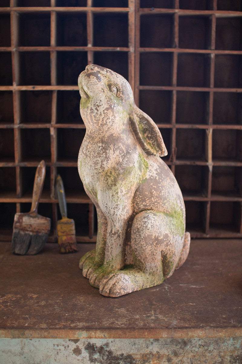 Faux Concrete Rabbit - Head Up By Kalalou | Animals & Pets | Modishstore