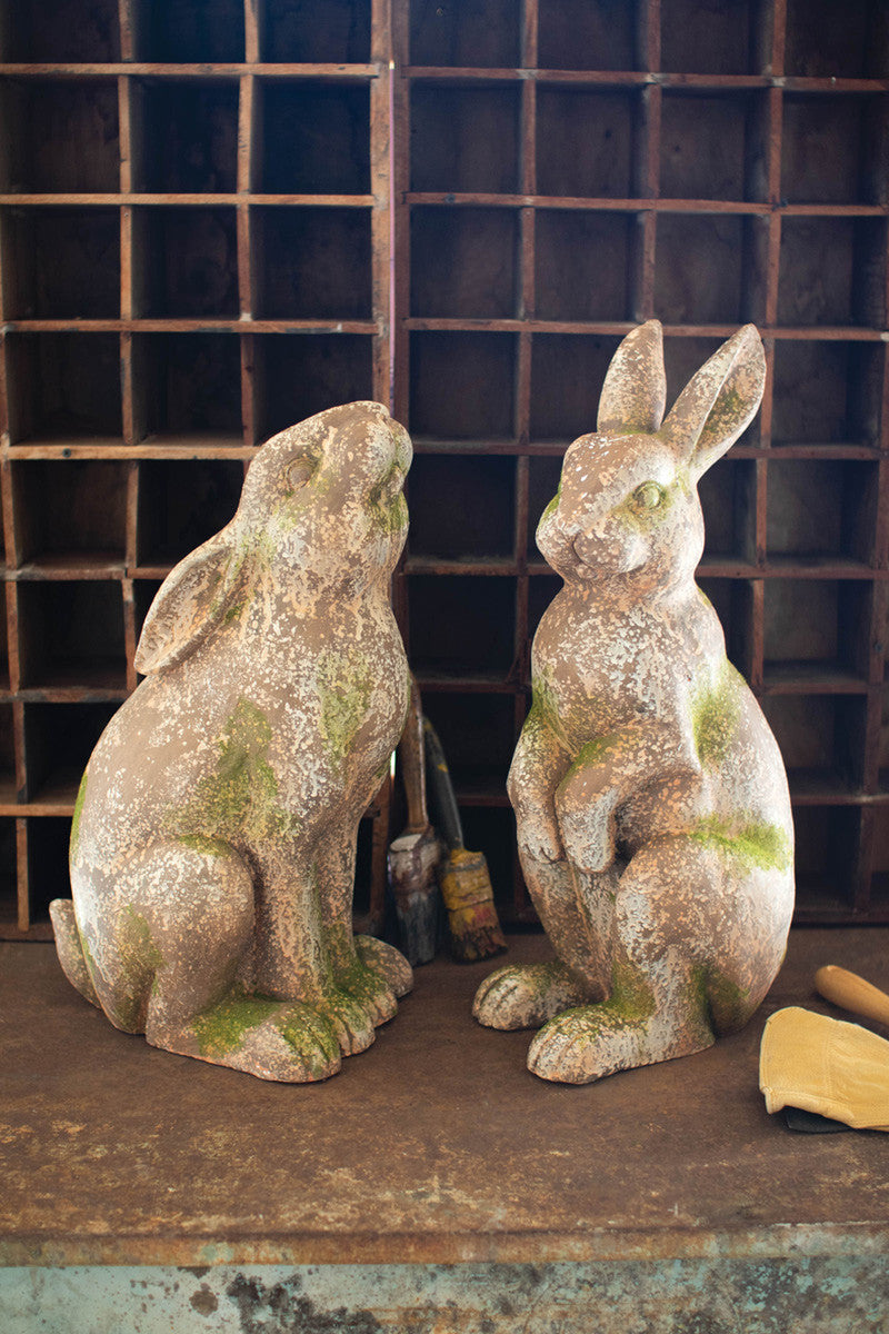 Faux Concrete Rabbit - Head Up By Kalalou | Animals & Pets | Modishstore - 3