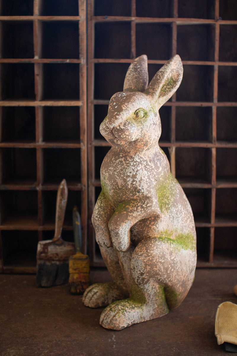 Faux Concrete Rabbit - Head Forward By Kalalou | Animals & Pets | Modishstore