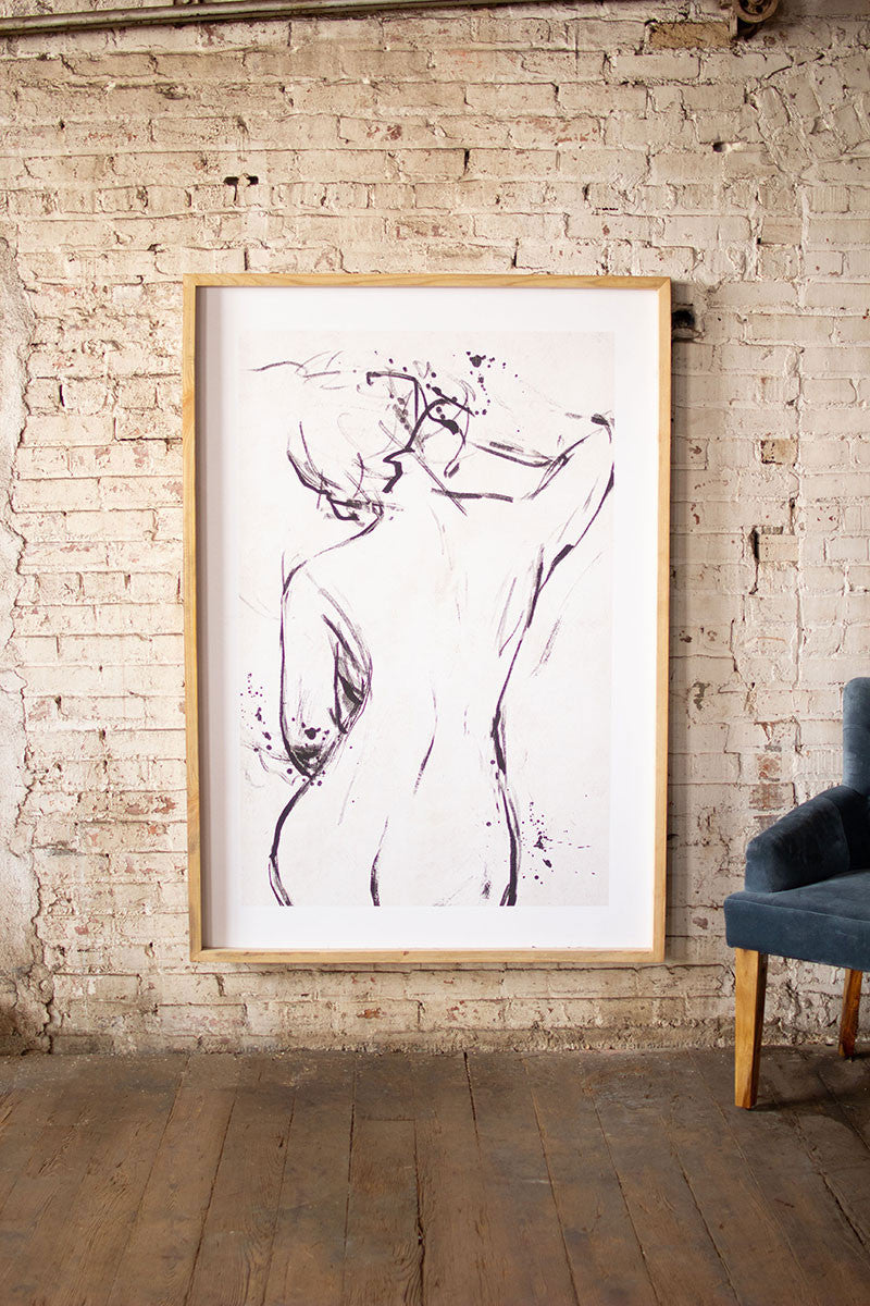 Framed Nude Print By Kalalou | Modishstore | Wall Decor