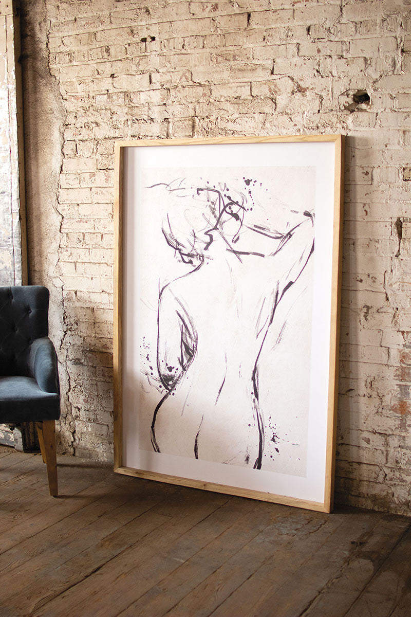 Framed Nude Print By Kalalou-2