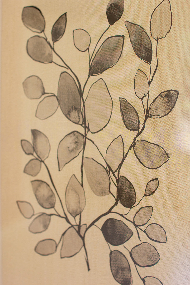Framed Black Leaves Prints W Glass Set Of 2 By Kalalou | Wall Decor |  Modishstore  - 4