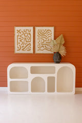 White Wood Console Table By Kalalou