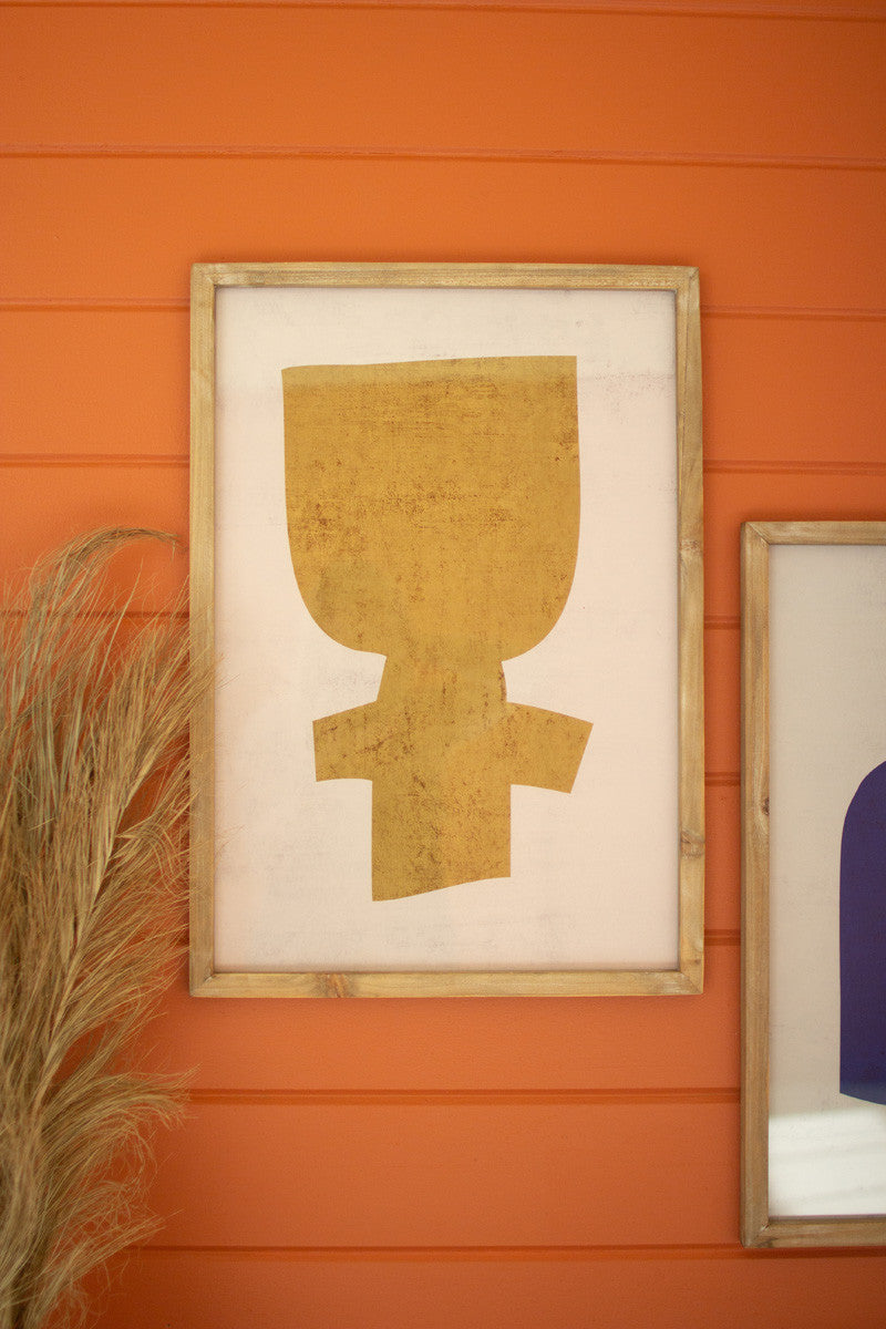 Framed Colorful Graphic Prints Under Glass Set Of 2 By Kalalou | Wall Decor |  Modishstore  - 2