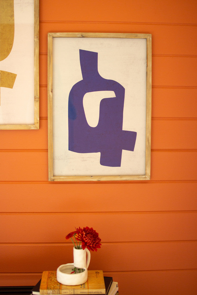 Framed Colorful Graphic Prints Under Glass Set Of 2 By Kalalou | Wall Decor |  Modishstore  - 3