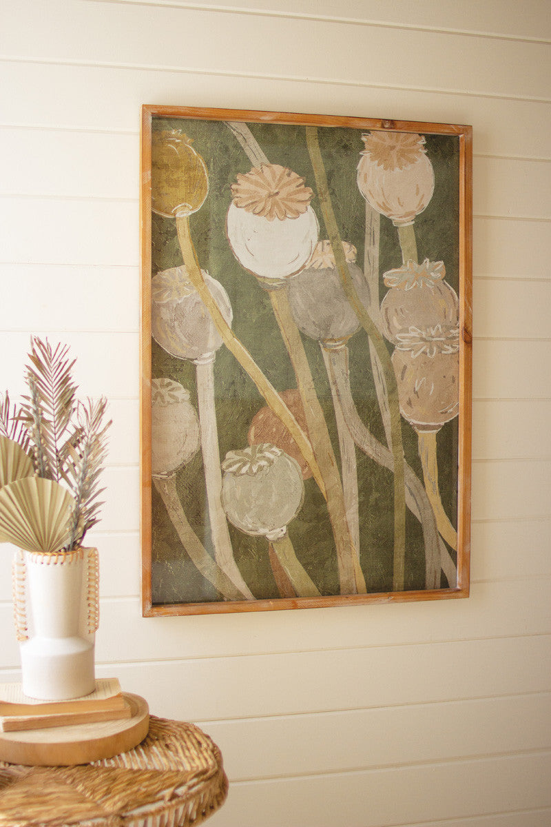 Poppy Print Under Glass | Wall Decor |  Modishstore 