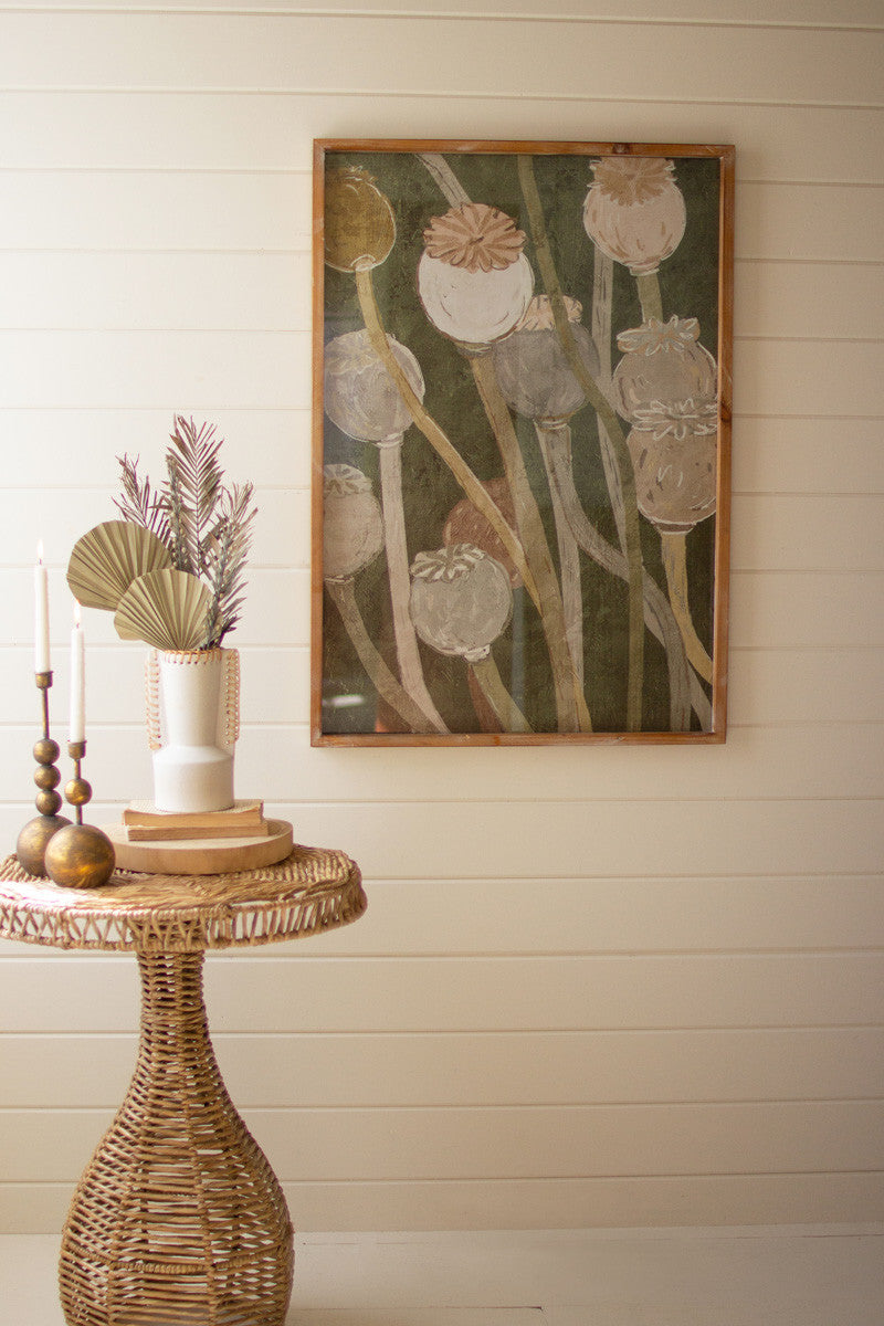 Kalalou Poppy Print Under Glass