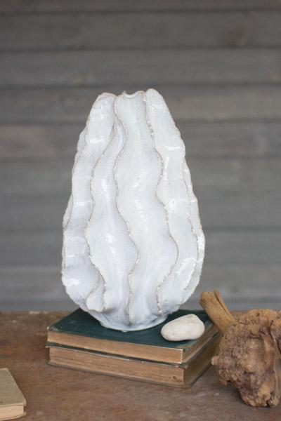 Kalalou Ceramic Ruffle Vase-2